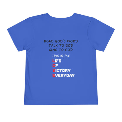 Toddler Love Victory Tee, Cute Kids Shirt, Inspirational Short Sleeve Tee, Faith-Based Toddler T-Shirt, Everyday Wear for Little Ones