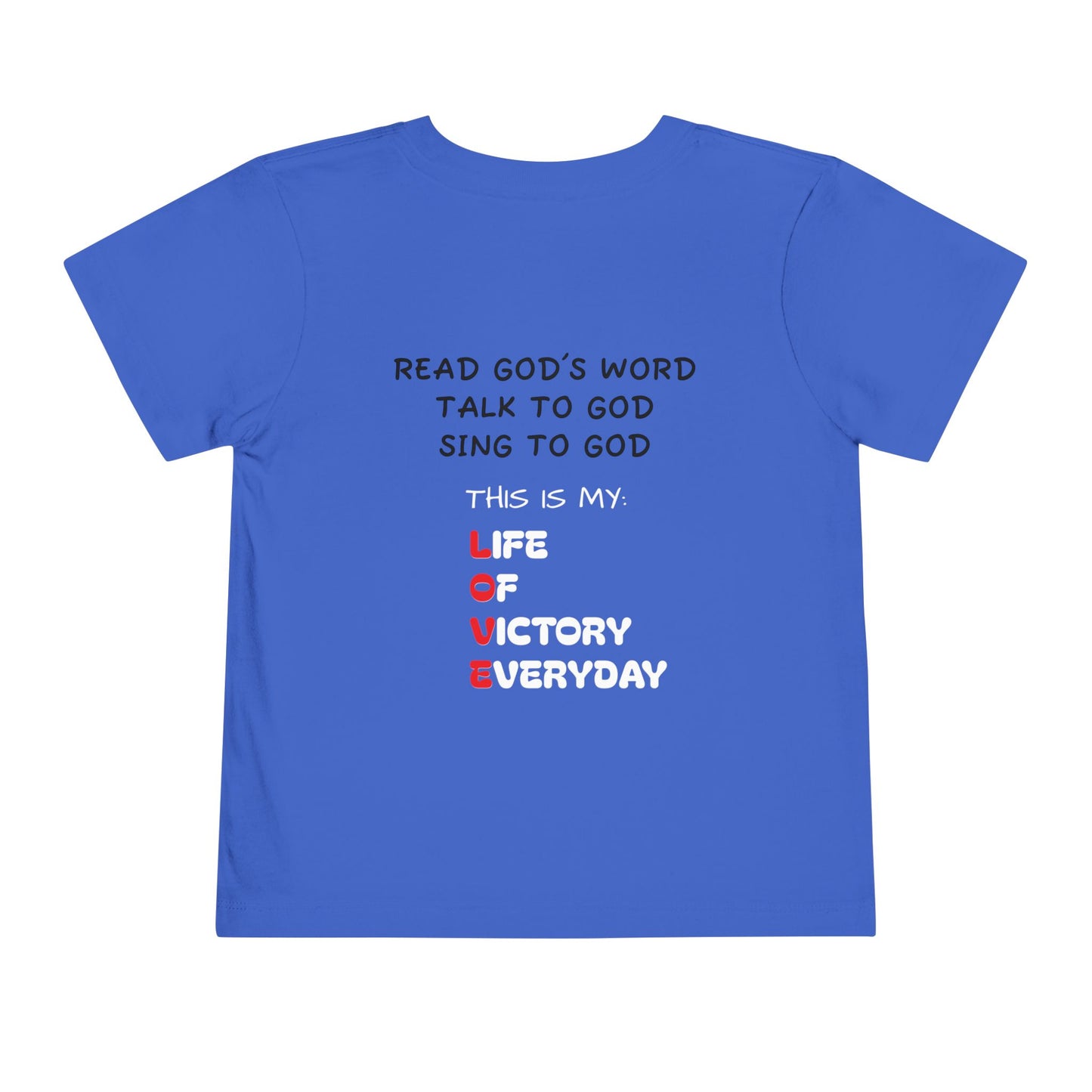 Toddler Love Victory Tee, Cute Kids Shirt, Inspirational Short Sleeve Tee, Faith-Based Toddler T-Shirt, Everyday Wear for Little Ones