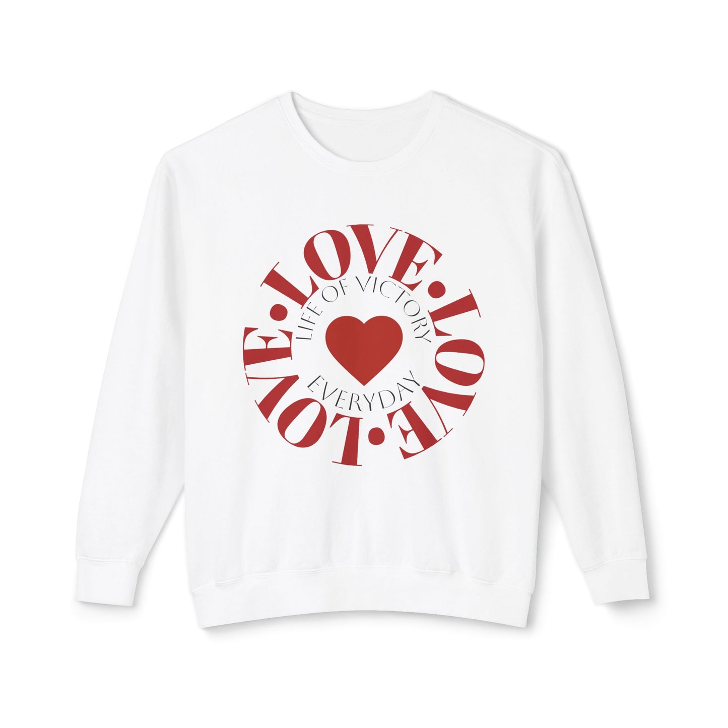 Long sleeve Love  Crewneck Lightweight Sweatshirt