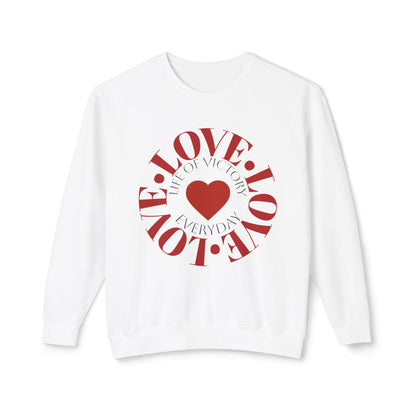 Long sleeve Love  Crewneck Lightweight Sweatshirt