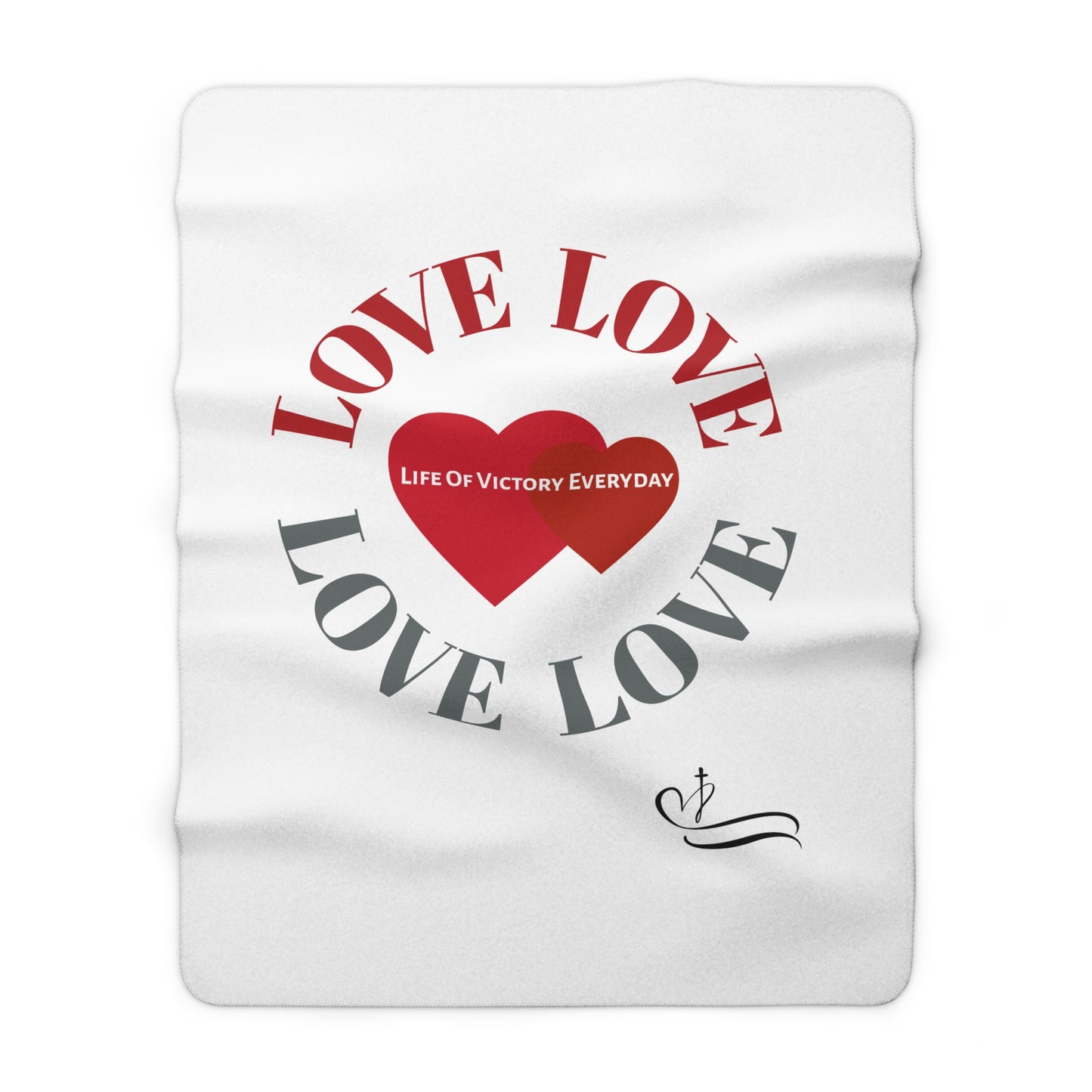 Cozy Fleece Love Inspirational Blanket