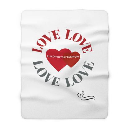 Cozy Fleece Love Inspirational Blanket