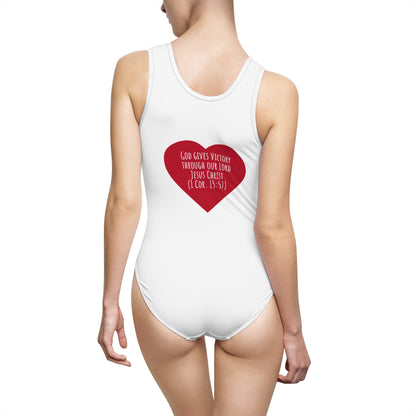 L.O.V.E. Swim One-Piece — "Life of Victory Everyday" Christian Swimwear
