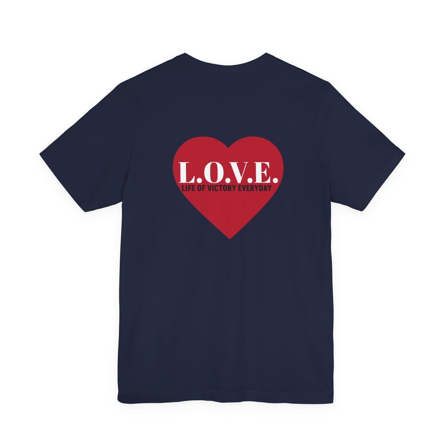 Mothers Tee — "Clothed in Love, Walking in Victory" (Proverbs 31) with L.O.V.E. Heart