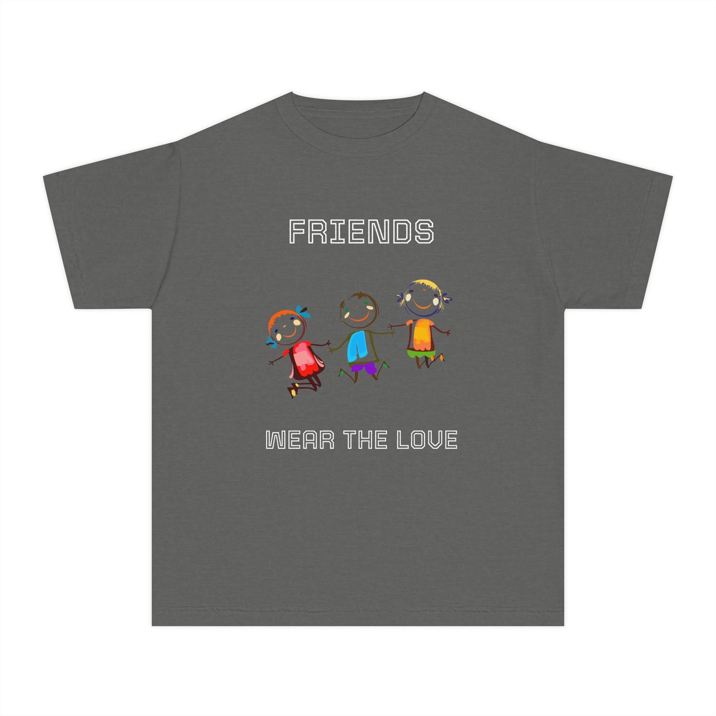 Youth Tee — 'L.O.V.E.' Christian Heart Shirt (1 Cor. 15:57)