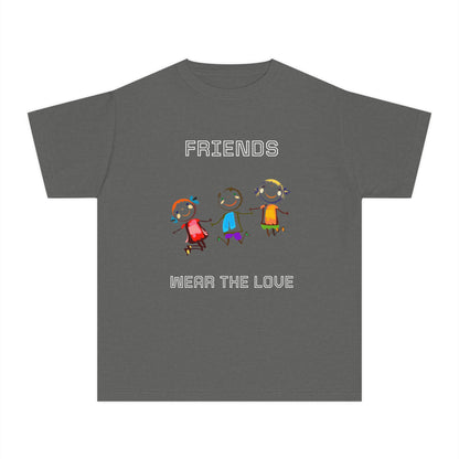 Youth Tee — 'L.O.V.E.' Christian Heart Shirt (1 Cor. 15:57)