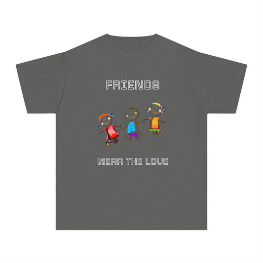 Youth Tee — 'L.O.V.E.' Christian Heart Shirt (1 Cor. 15:57)