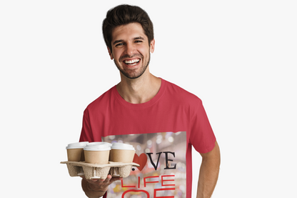 Vibrant Love Life Unisex T-Shirt, Cute Graphic Tee, Casual Wear, Gift for Friends, Everyday Fashion