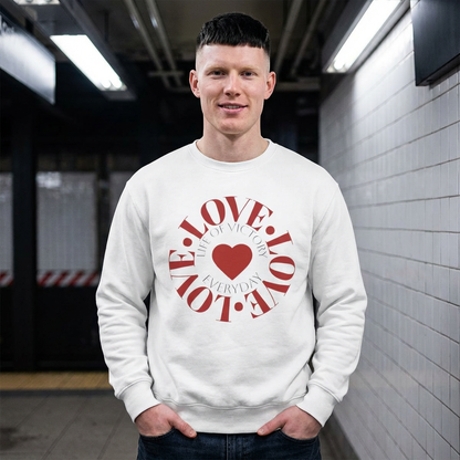 Long sleeve Love  Crewneck Lightweight Sweatshirt