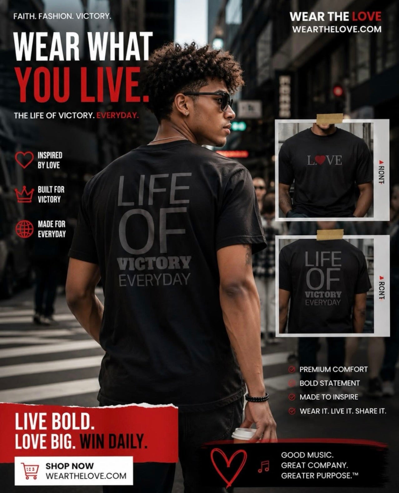 Love Brand Unisex Tee - Life of Victory Inspirational T-Shirt