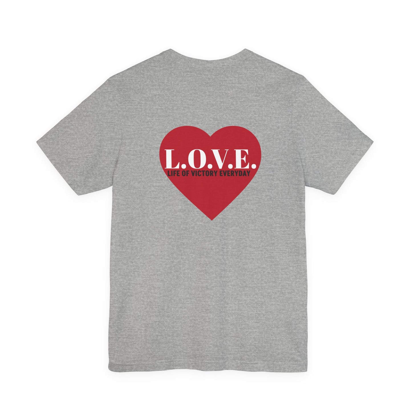 Mothers Tee — "Clothed in Love, Walking in Victory" (Proverbs 31) with L.O.V.E. Heart