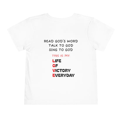 Toddler Love Victory Tee, Cute Kids Shirt, Inspirational Short Sleeve Tee, Faith-Based Toddler T-Shirt, Everyday Wear for Little Ones
