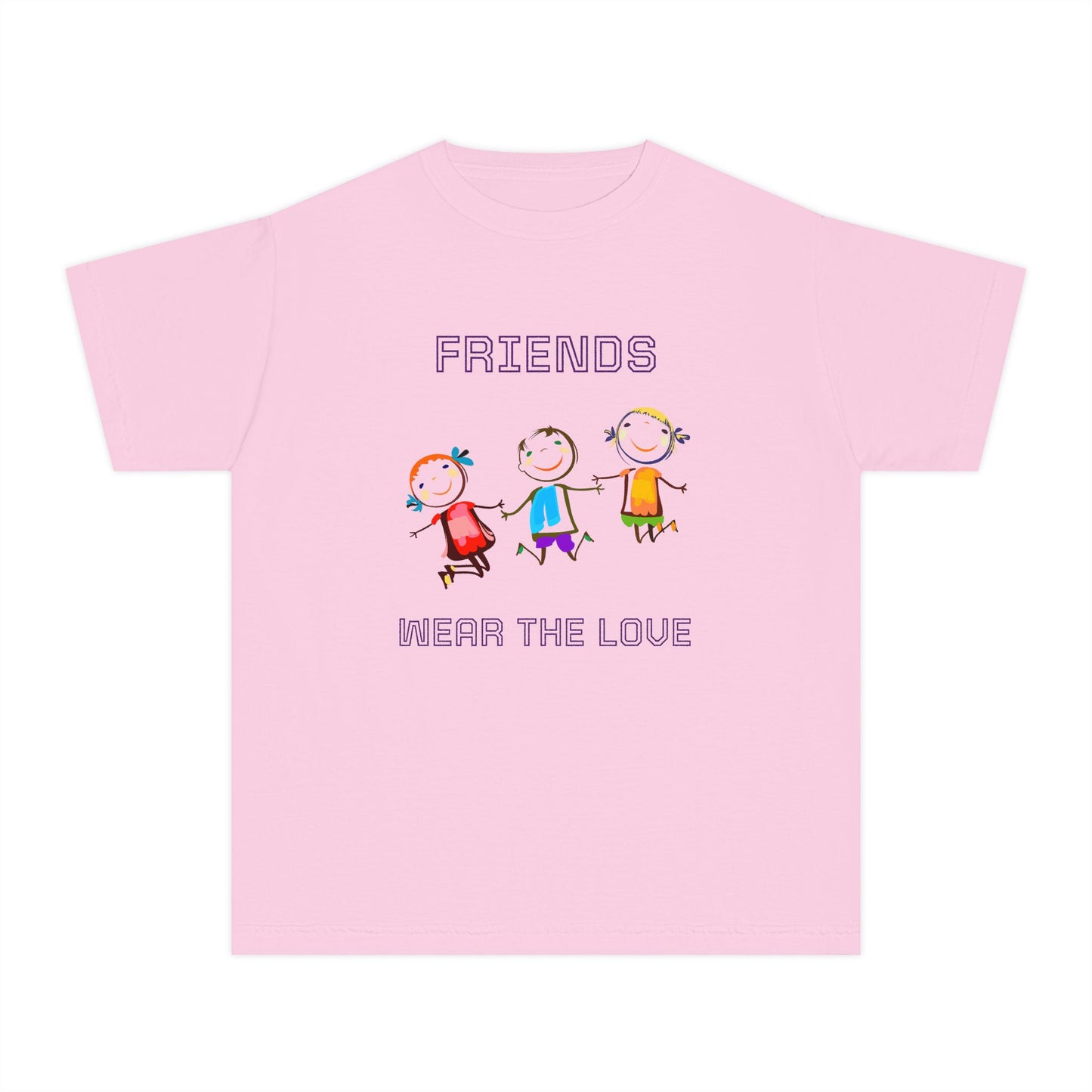 Youth Tee — 'L.O.V.E.' Christian Heart Shirt (1 Cor. 15:57)