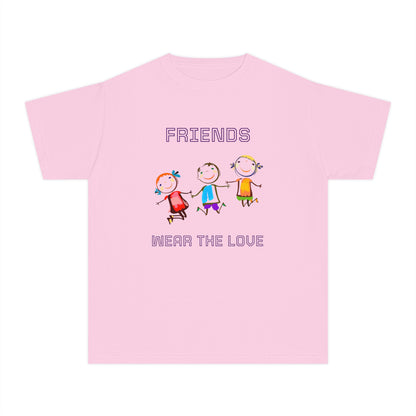Youth Tee — 'L.O.V.E.' Christian Heart Shirt (1 Cor. 15:57)