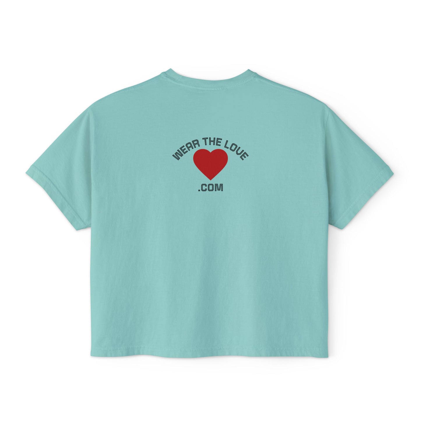 LOVE Heart Boxy Tee — "L.O.V.E. Life of Victory Everyday" Women's Crop T-Shirt