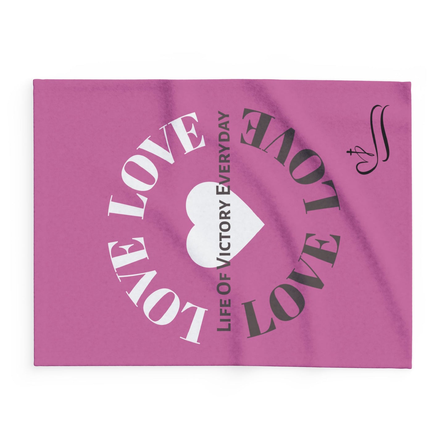 Cozy Fleece Inspirational Love Blanket