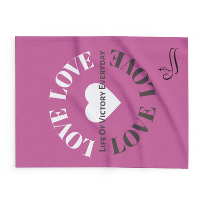 Cozy Fleece Inspirational Love Blanket