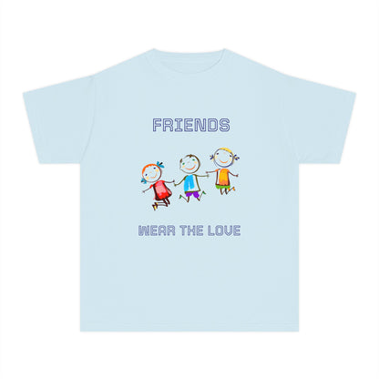 Youth Tee — 'L.O.V.E.' Christian Heart Shirt (1 Cor. 15:57)