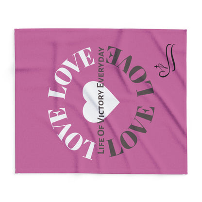 Cozy Fleece Inspirational Love Blanket
