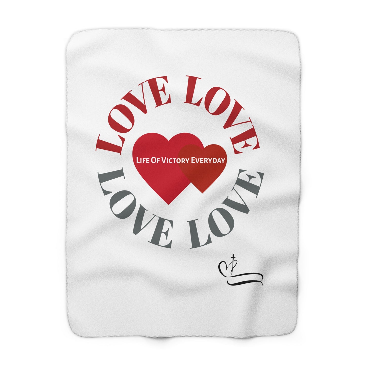 Cozy Fleece Love Inspirational Blanket