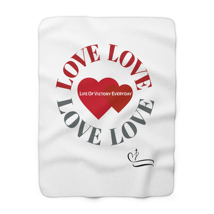 Cozy Fleece Love Inspirational Blanket