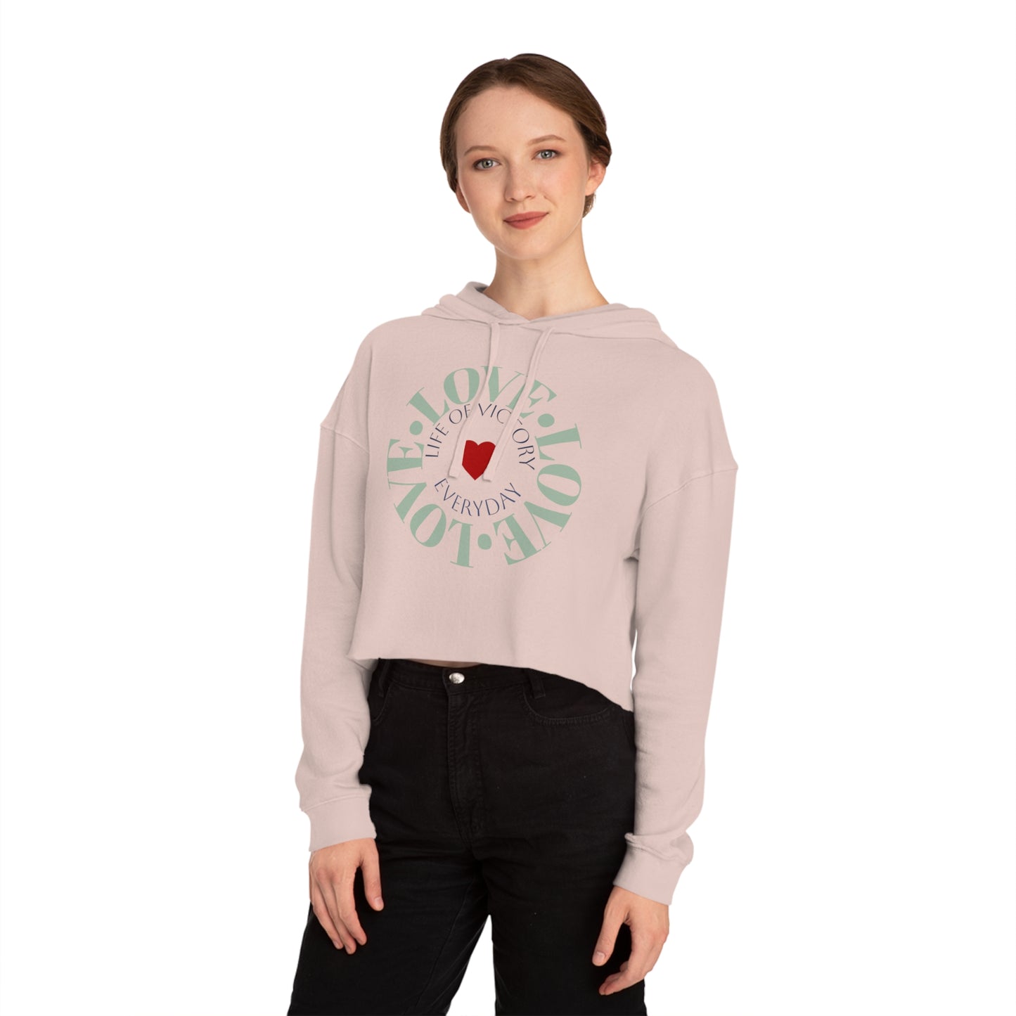 Cropped Inspirational Women's Hoodie