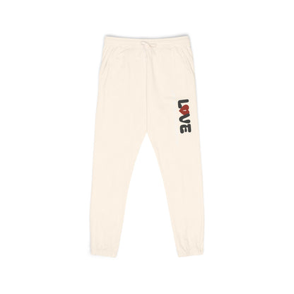 Garment-Dyed Fleece Sweatpants with 'Love' Design, Cozy Lounge Pants, Perfect Gift for Valentine's Day, Relaxed Fit Sweatpants, [...]