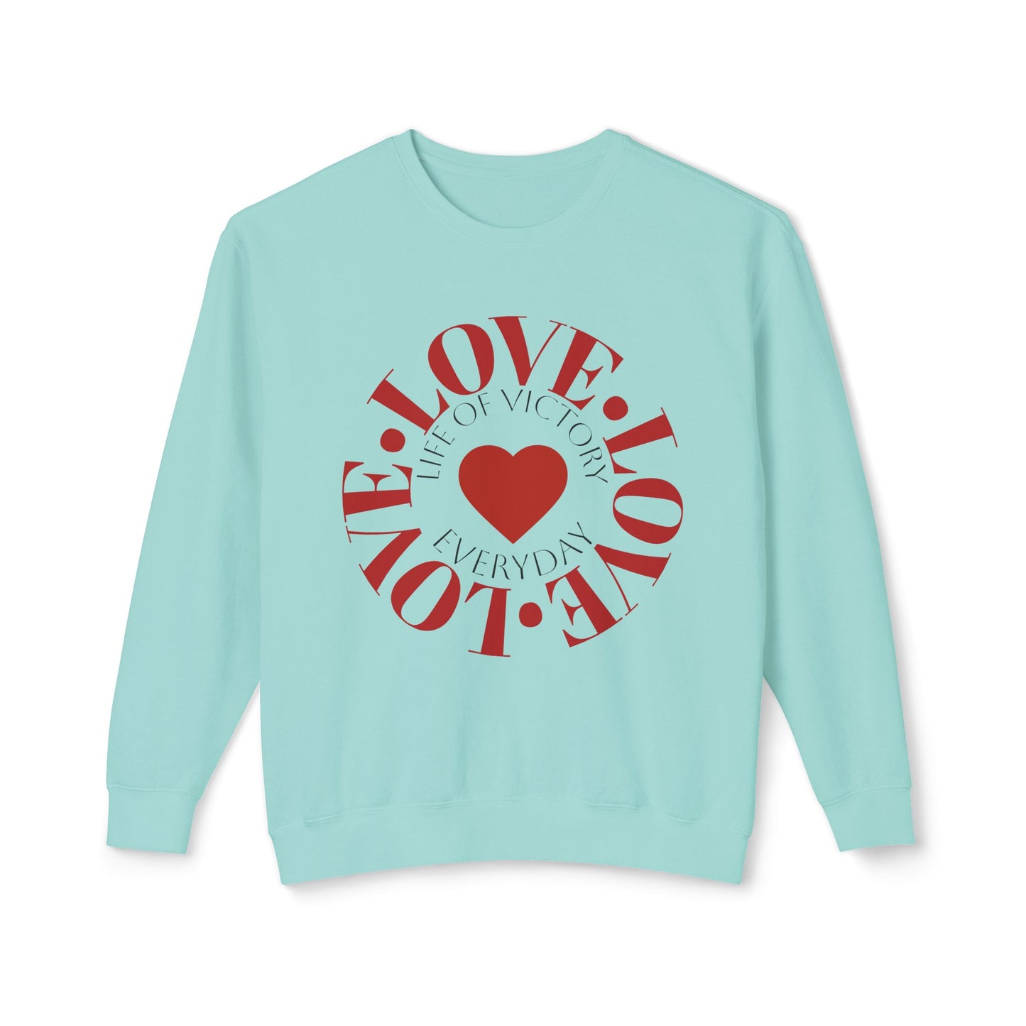 Long sleeve Love  Crewneck Lightweight Sweatshirt