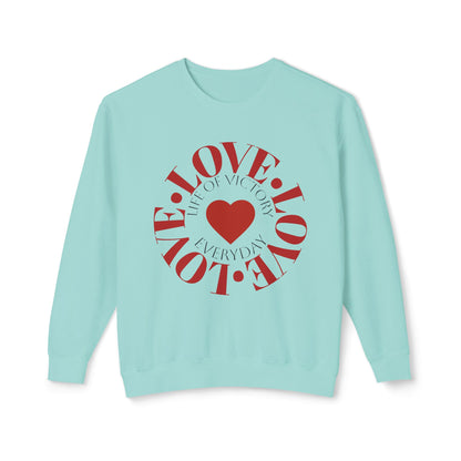 Long sleeve Love  Crewneck Lightweight Sweatshirt