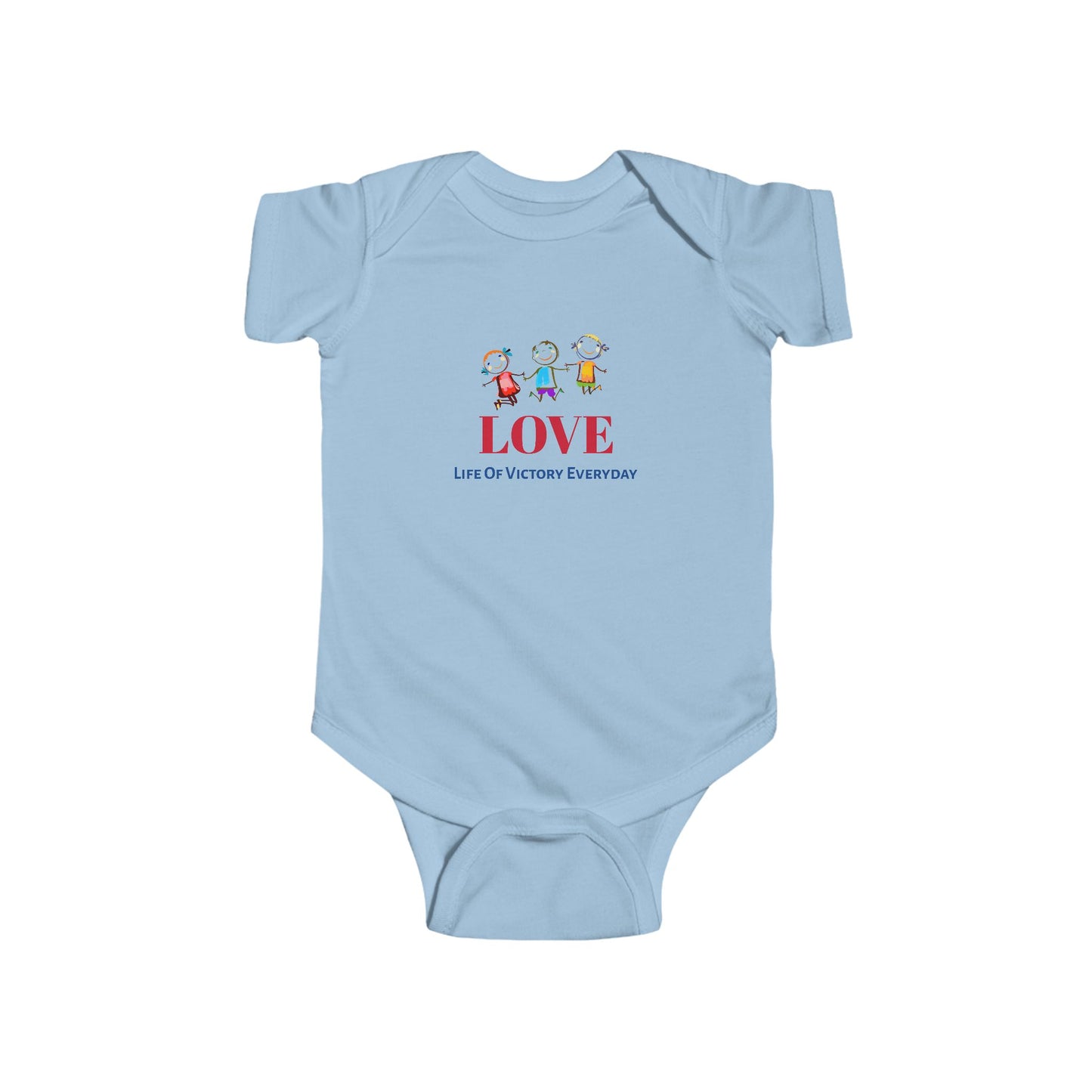 Infant Bodysuit - 'LOVE' Circular Logo Long Sleeve Baby Onesie