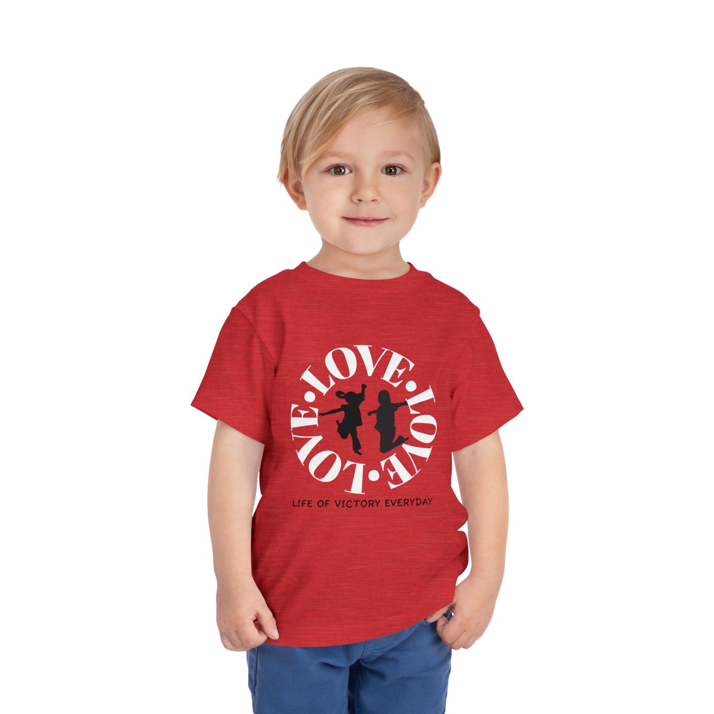 Toddler Love Victory Tee, Cute Kids Shirt, Inspirational Short Sleeve Tee, Faith-Based Toddler T-Shirt, Everyday Wear for Little Ones