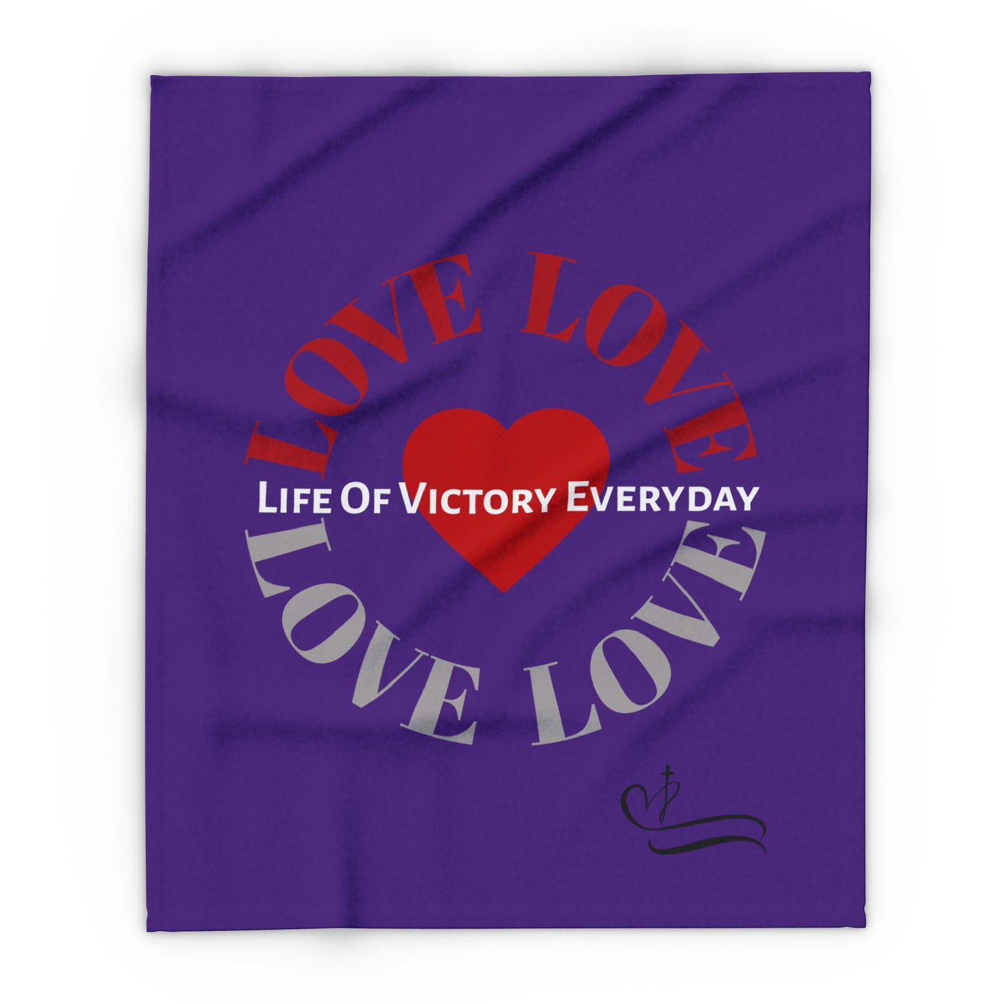 Cozy Fleece Love Inspirational Blanket