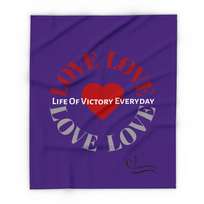 Cozy Fleece Love Inspirational Blanket