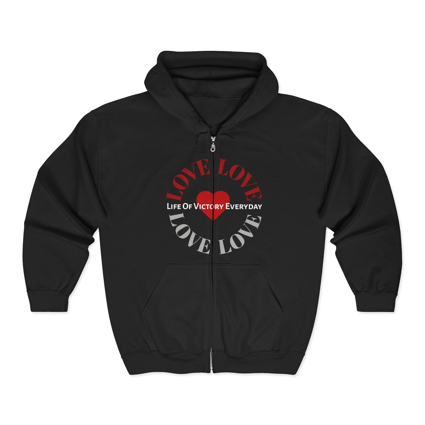 Unisex Heavy Blend™ Full Zip Hooded Inspirational Jacket