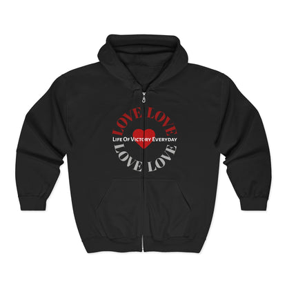 Unisex Heavy Blend™ Full Zip Hooded Inspirational Jacket