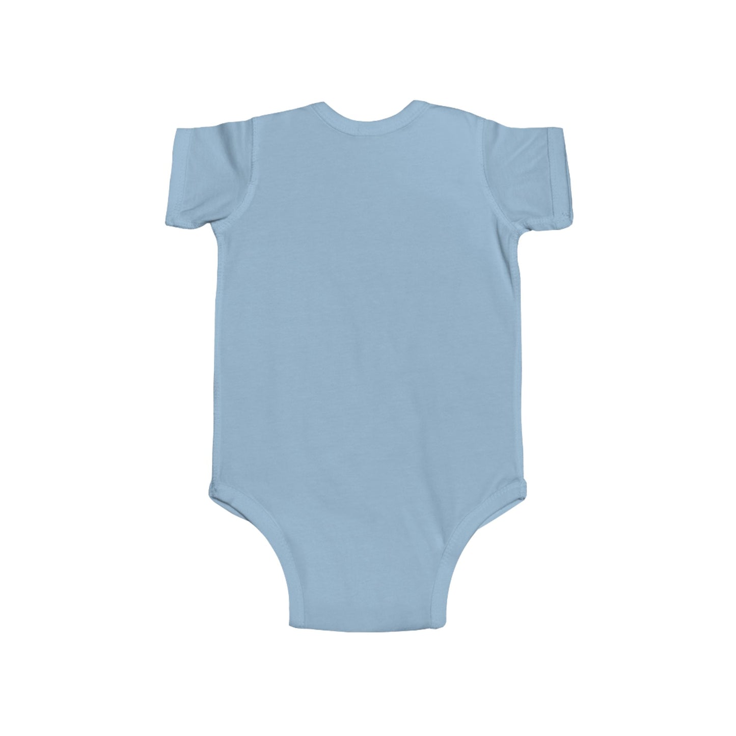 Infant Bodysuit - Blue 'LOVE' Circular Logo Long Sleeve Baby Onesie