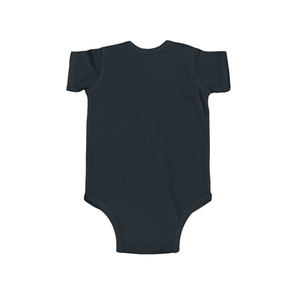 Infant Bodysuit - Blue 'LOVE' Circular Logo Long Sleeve Baby Onesie