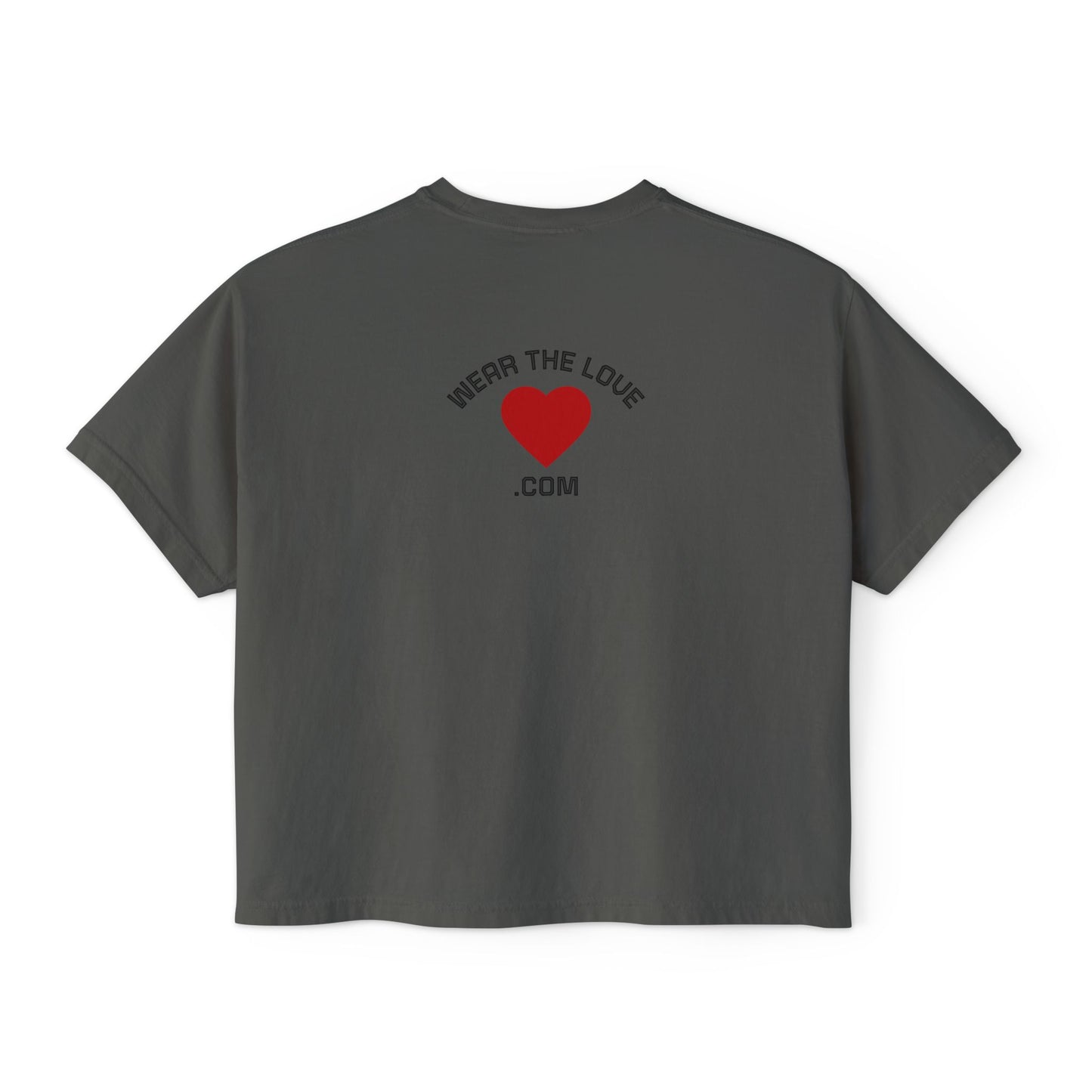 LOVE Heart Boxy Tee — "L.O.V.E. Life of Victory Everyday" Women's Crop T-Shirt
