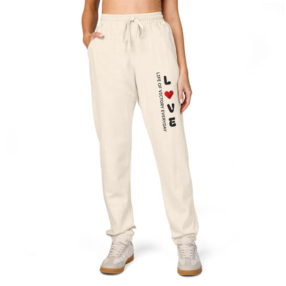 Unisex Garment-Dyed Fleece Sweatpants