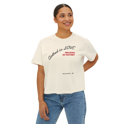 Mothers Clothed in Love Boxy Tee — Proverbs 31 Inspirational Women's Shirt