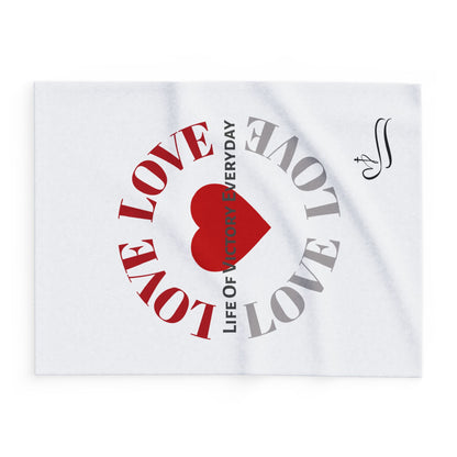 Cozy Fleece Love Inspirational Blanket