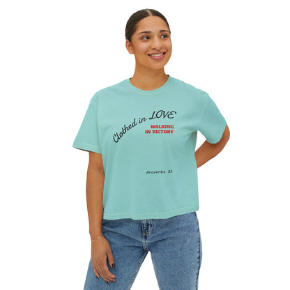 Mothers Clothed in Love Boxy Tee — Proverbs 31 Inspirational Women's Shirt