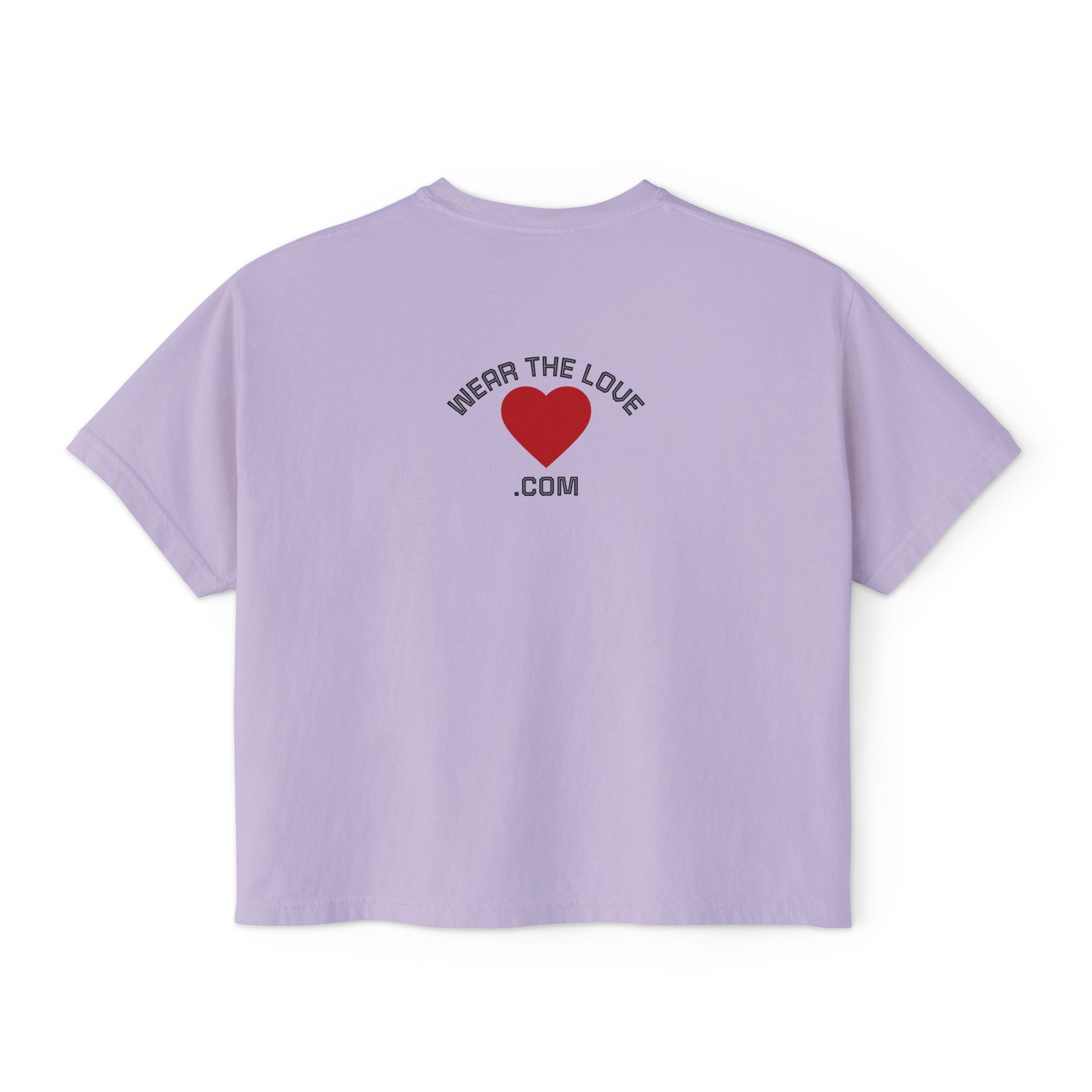 LOVE Heart Boxy Tee — "L.O.V.E. Life of Victory Everyday" Women's Crop T-Shirt