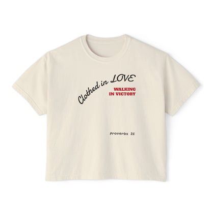 Mothers Clothed in Love Boxy Tee — Proverbs 31 Inspirational Women's Shirt