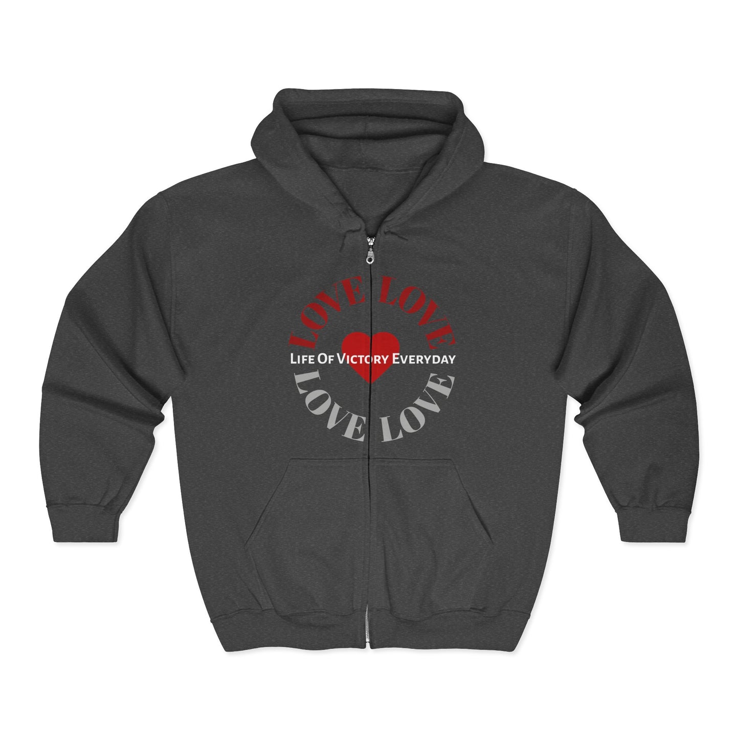 Unisex Heavy Blend™ Full Zip Hooded Inspirational Jacket