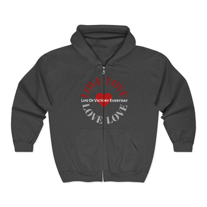 Unisex Heavy Blend™ Full Zip Hooded Inspirational Jacket
