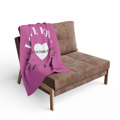 Cozy Fleece Inspirational Love Blanket