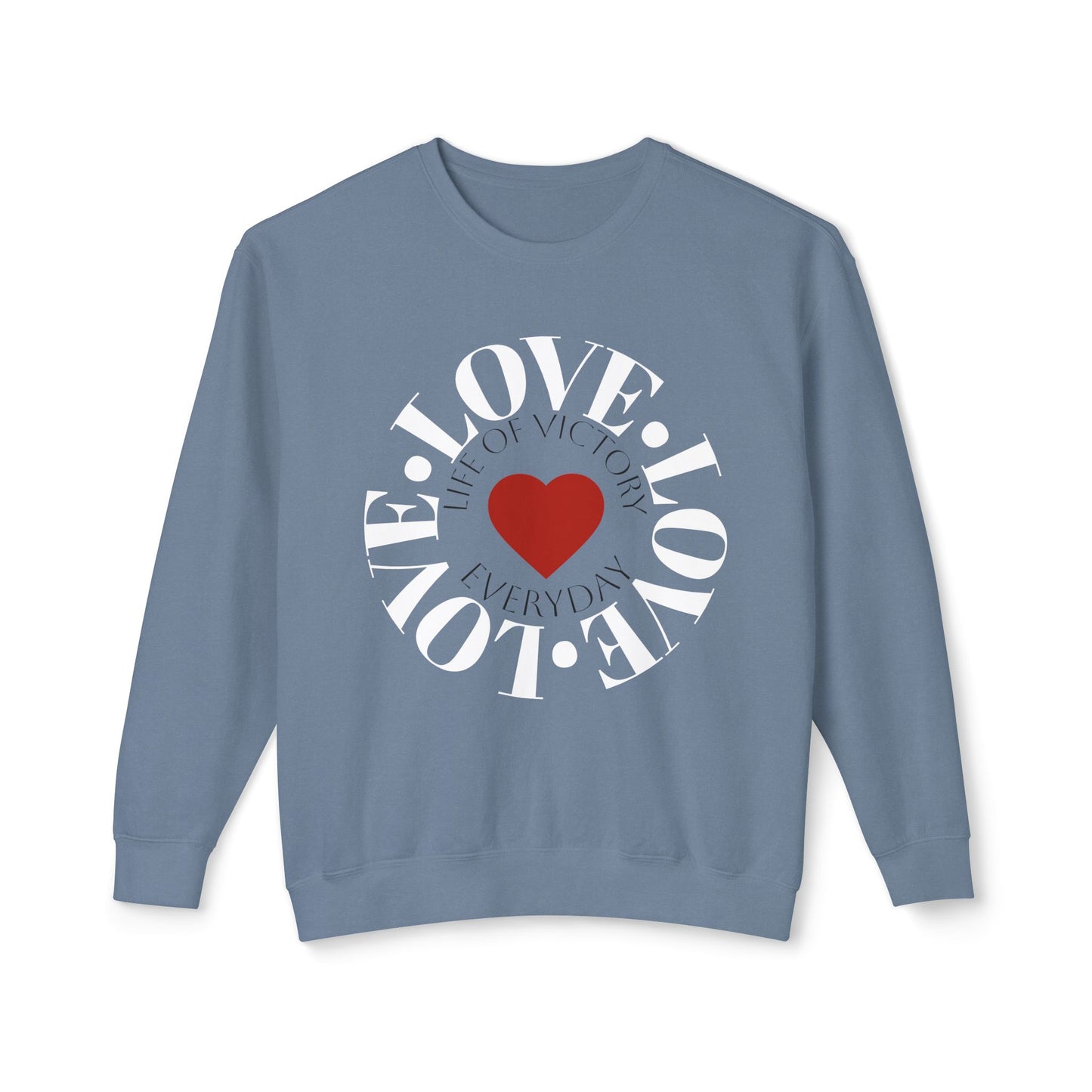 Long sleeve Love  Crewneck Lightweight Sweatshirt