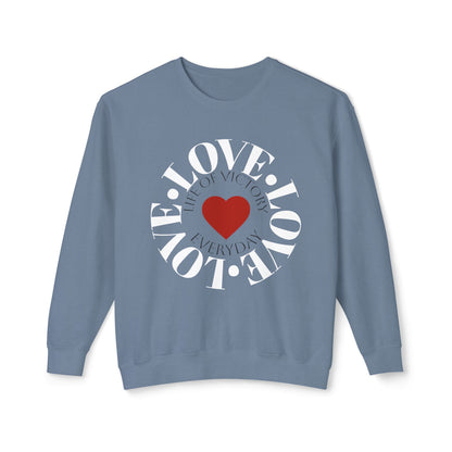 Long sleeve Love  Crewneck Lightweight Sweatshirt