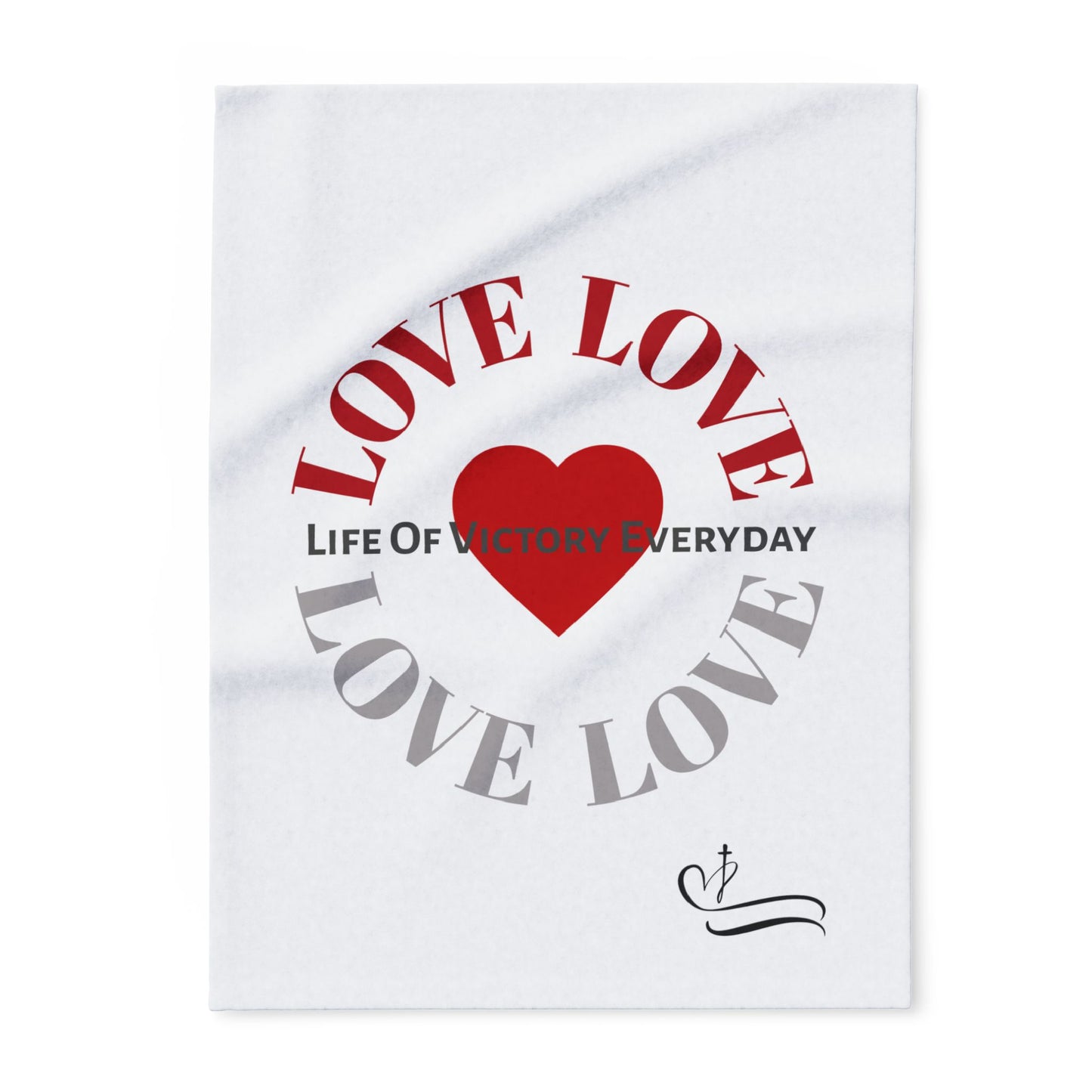 Cozy Fleece Love Inspirational Blanket